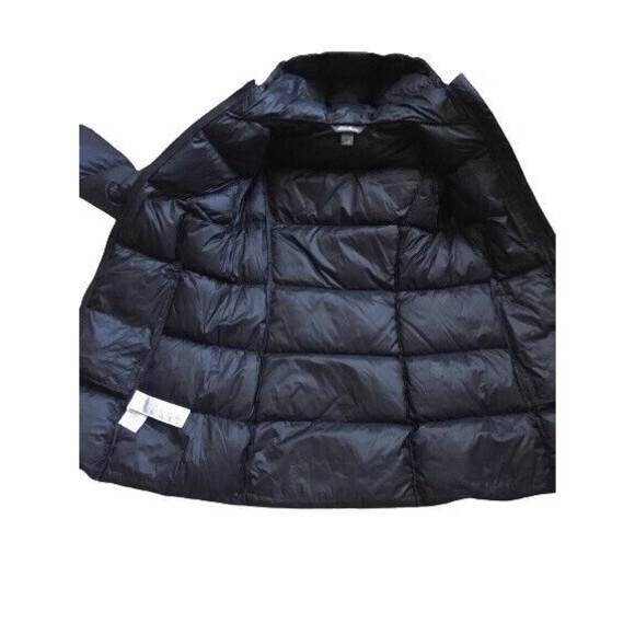 EDDIE BAUER MEDIUM PARKA COAT EB550 WINTER PUFFER JACKET BLACK HOODIE 75% DOWN - Picture 4 of 12